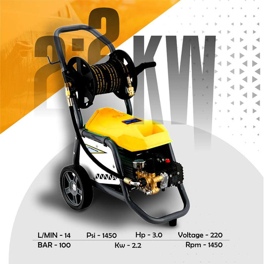 Autozcrave High Pressure Washer 2.2kW – 100 Bar | 1450 PSI | 14 L/min Flow