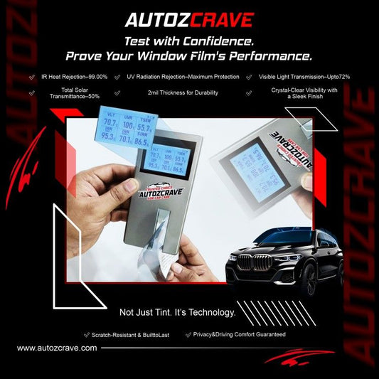 Autozcrave Car Window Film 50% VLT | 94% IR Heat Rejection | UV Protection for Side Windows
