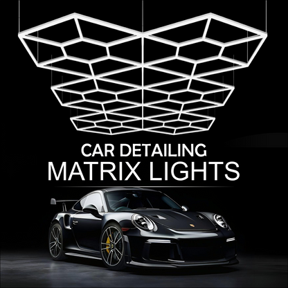 Car Detailing Studio Matrix Light 600W (104 LEDs, 9.2x16 ft) | Energy Efficient, Daylight-Mimicking Light for Accurate Paint Inspection