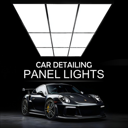 Car Detailing Studio Panel Light 900W (6x12 ft) High Intensity, Shadow-Free LED Light for Professional Detailing with MS Frame
