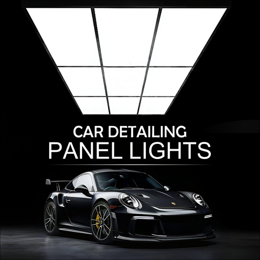 Car Detailing Studio Panel Light 900W (6x12 ft) High Intensity, Shadow-Free LED Light for Professional Detailing with MS Frame