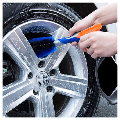 Autozcrave Polish Applicator Foam Brush & Tyre Cleaning Brush Set – Shine & Deep Clean Combo