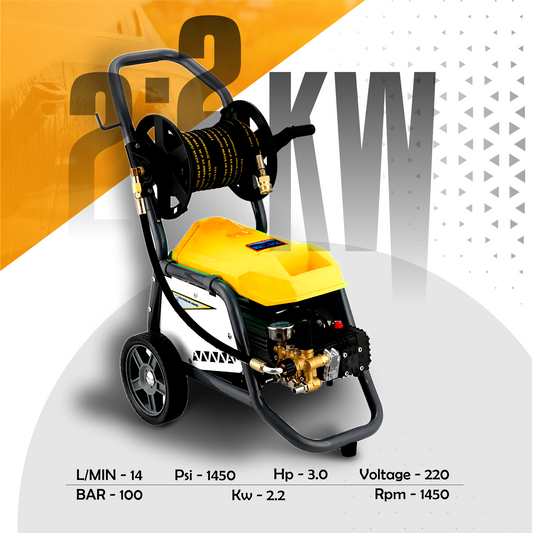 Autozcrave High Pressure Washer 2.2kW – 100 Bar | 1450 PSI | 14 L/min Flow