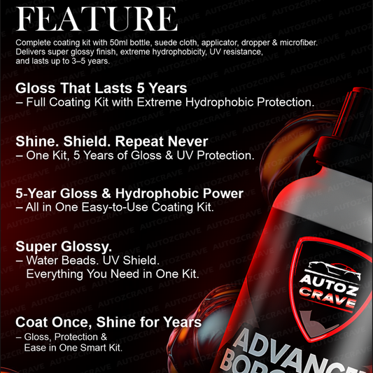 Advanced Borophene Ceramic Coating | 5 Year Super Glossy Paint Protection
