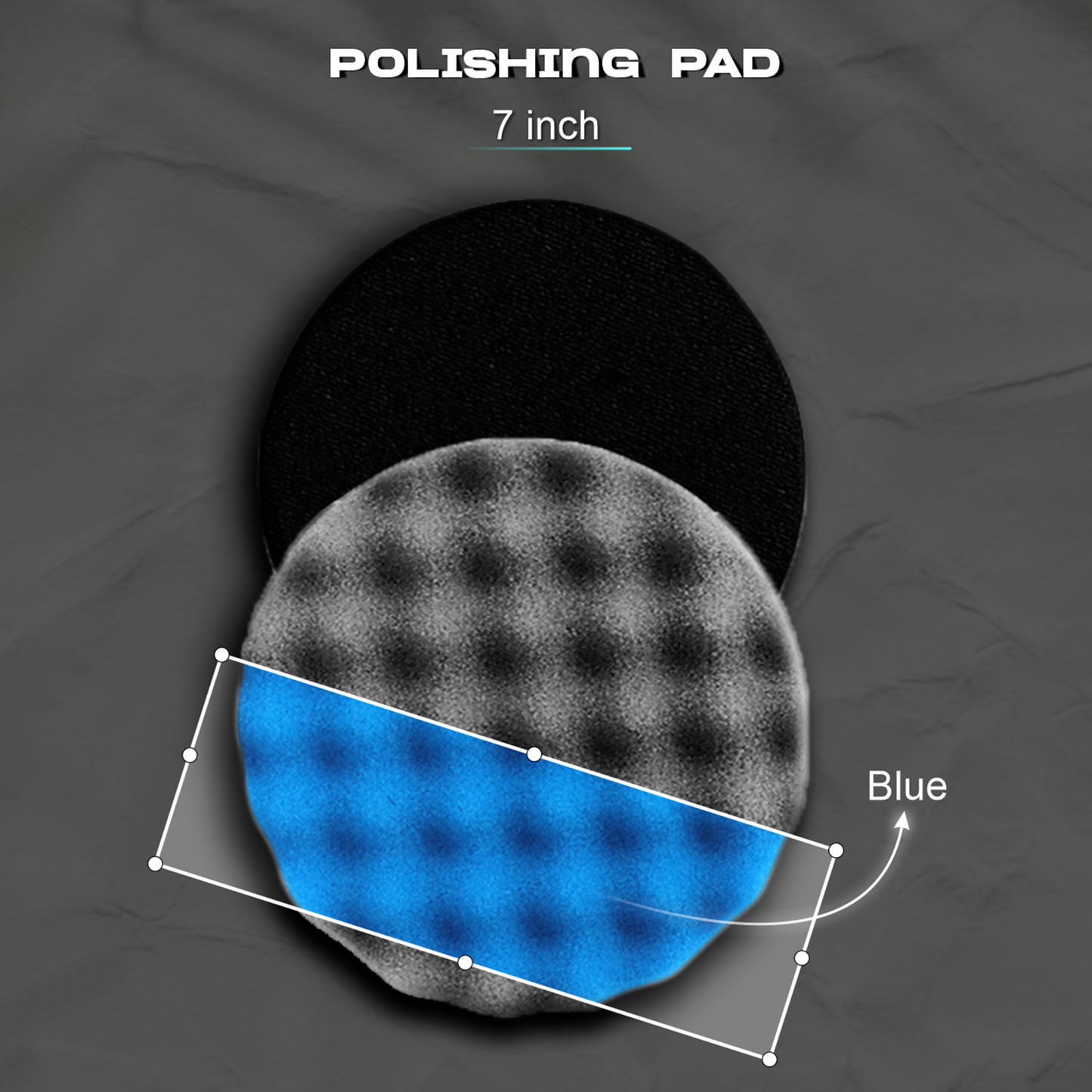 Waffle Foam Pad 7 Inch Ultra Soft Finishing Pad for Rotary Polishers