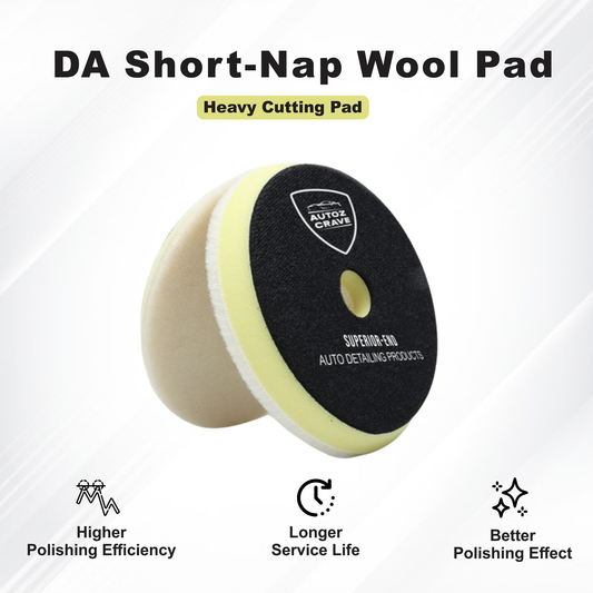 Autozcrave Short Nap Wool Pad for DA Polisher ( Dual Form Tech )