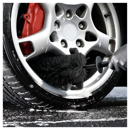 Black Alloy Wheel Cleaning Brush – Flexible & Scratch-Free Cleaning