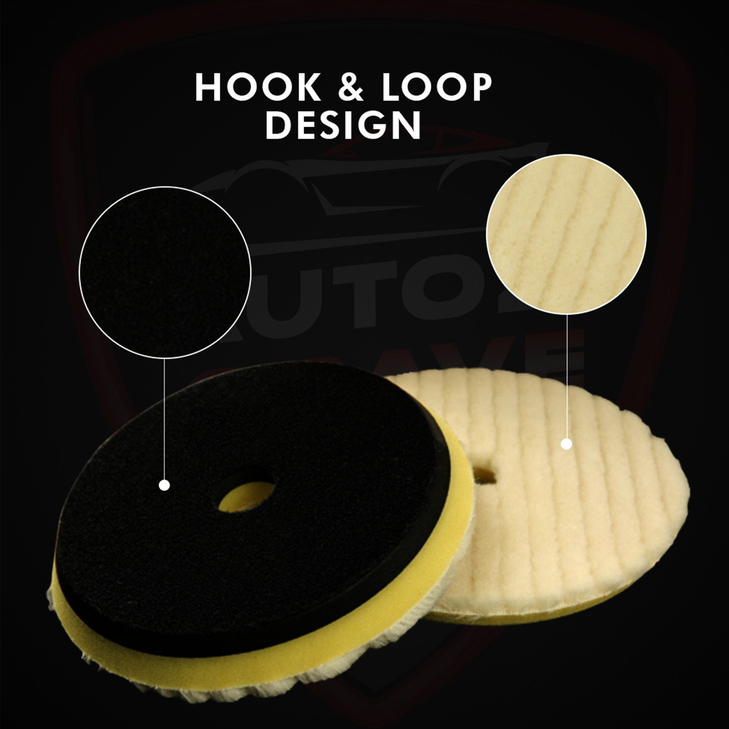 Autozcrave Short Nap Wool Pad for DA Polisher ( Dual Form Tech )