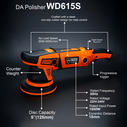 Autozcrave Car Polisher 5" 15mm | Dual Action Polisher