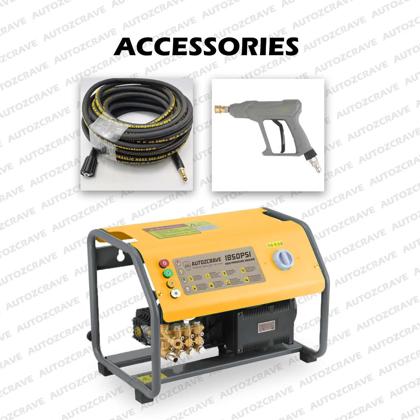 Autozcrave Car Pressure Washer 3kW – 150 Bar | 2200 PSI | 14 L/min Flow
