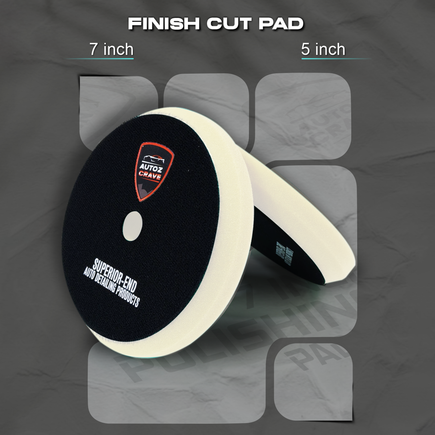 Finishing Pad – 26mm Flat Face Foam Pad for DA Polishers (Half Bevel)