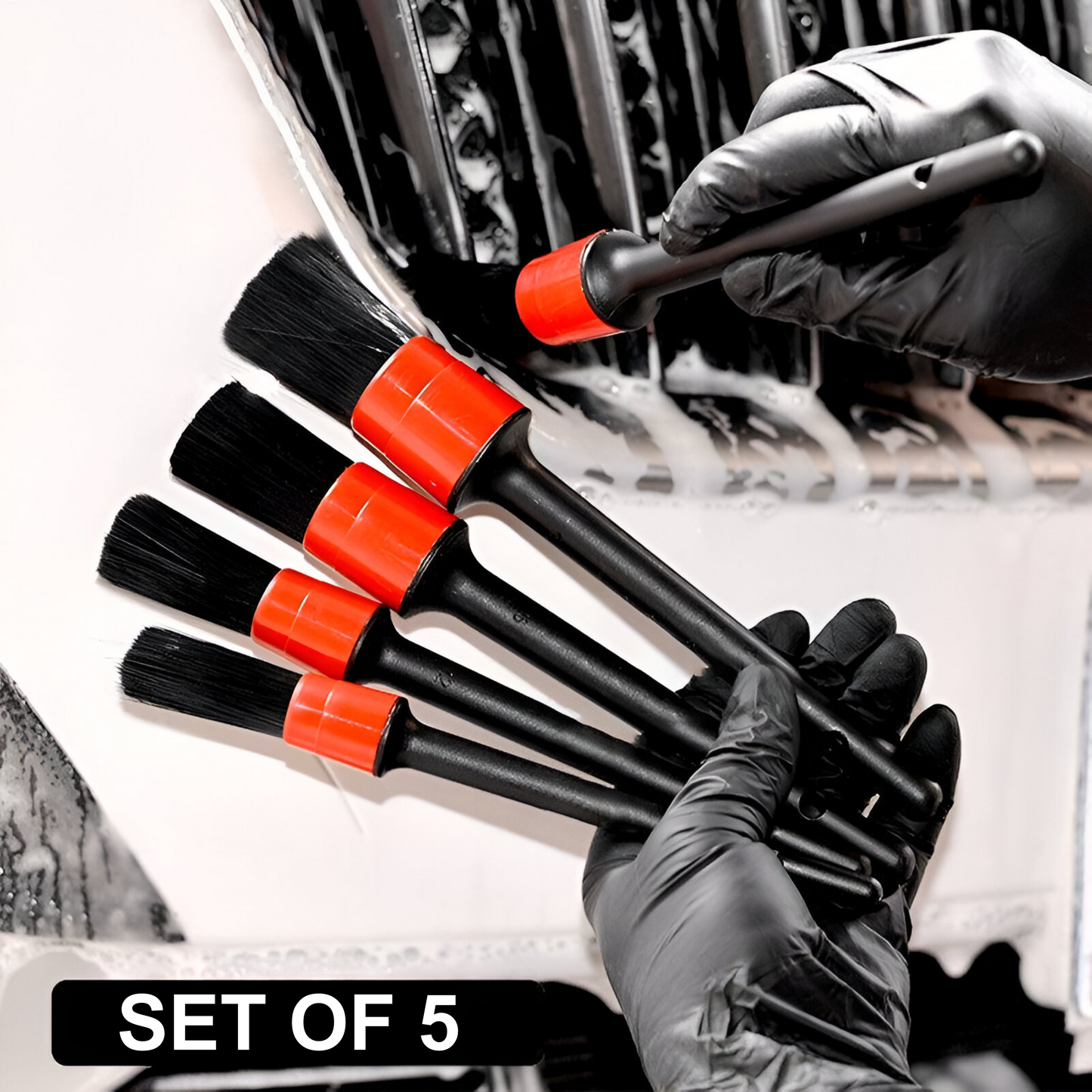 Car Interior Cleaning Brush Gentle Bristles for Dash, AC & Panels