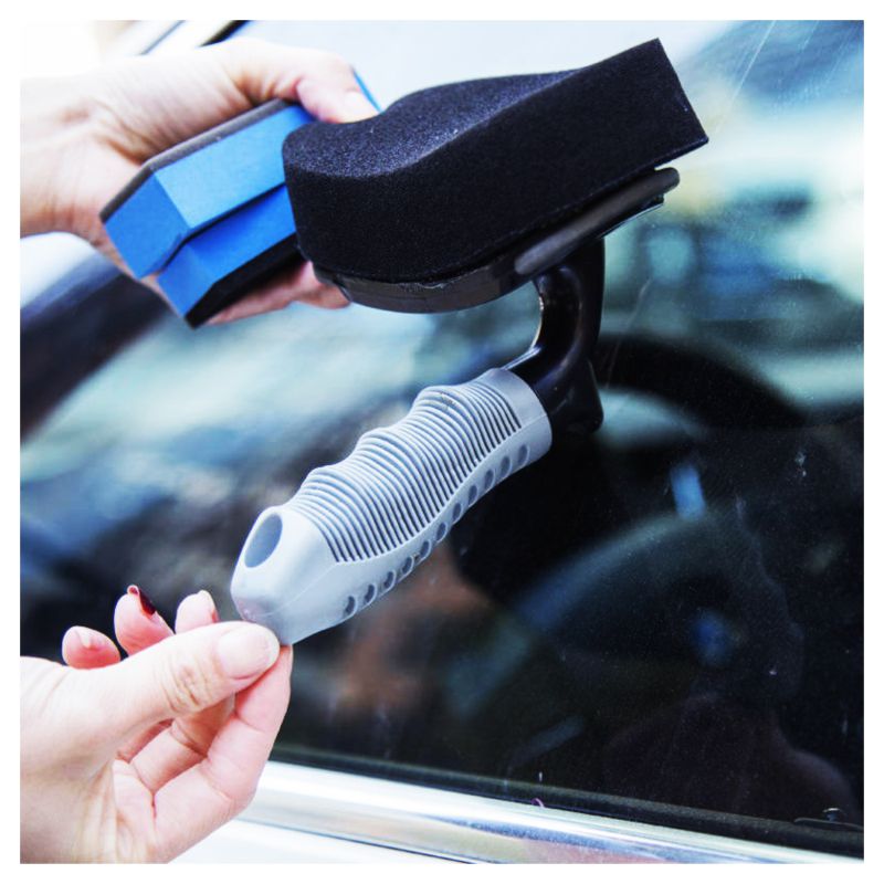 Autozcrave Polish Applicator Foam Brush & Tyre Cleaning Brush Set – Shine & Deep Clean Combo
