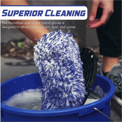 Microfiber Vehicle Washing Wool Hand Glove | 20x26 CM for Scratch Free Cleaning
