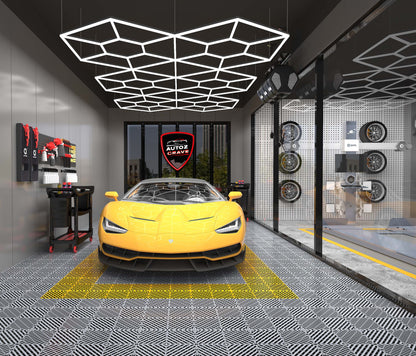 Car Detailing Studio Matrix Light 600W (104 LEDs, 9.2x16 ft) | Energy Efficient, Daylight-Mimicking Light for Accurate Paint Inspection