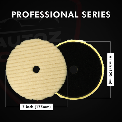Autozcrave Short Nap Wool Pad for DA Polisher ( Dual Form Tech )