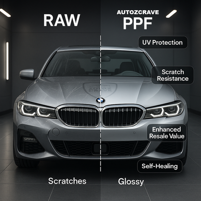 Autozcrave Paint Protection Film I-200 | 200 Micron | Instant Self-Healing | 5-Year Warranty