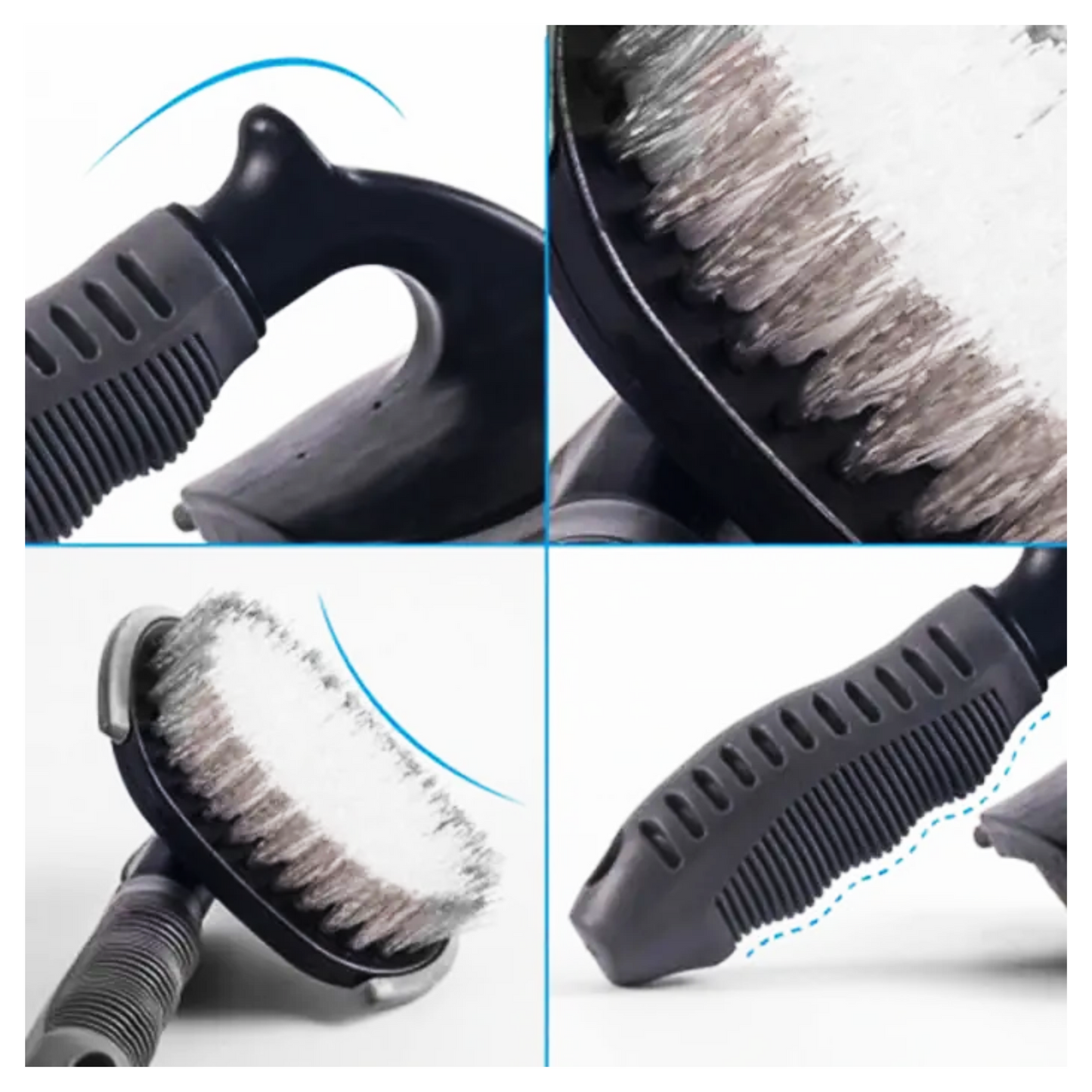 Tyre Cleaning Bristle Brush with Anti Slip Grip Deep Clean Made Easy
