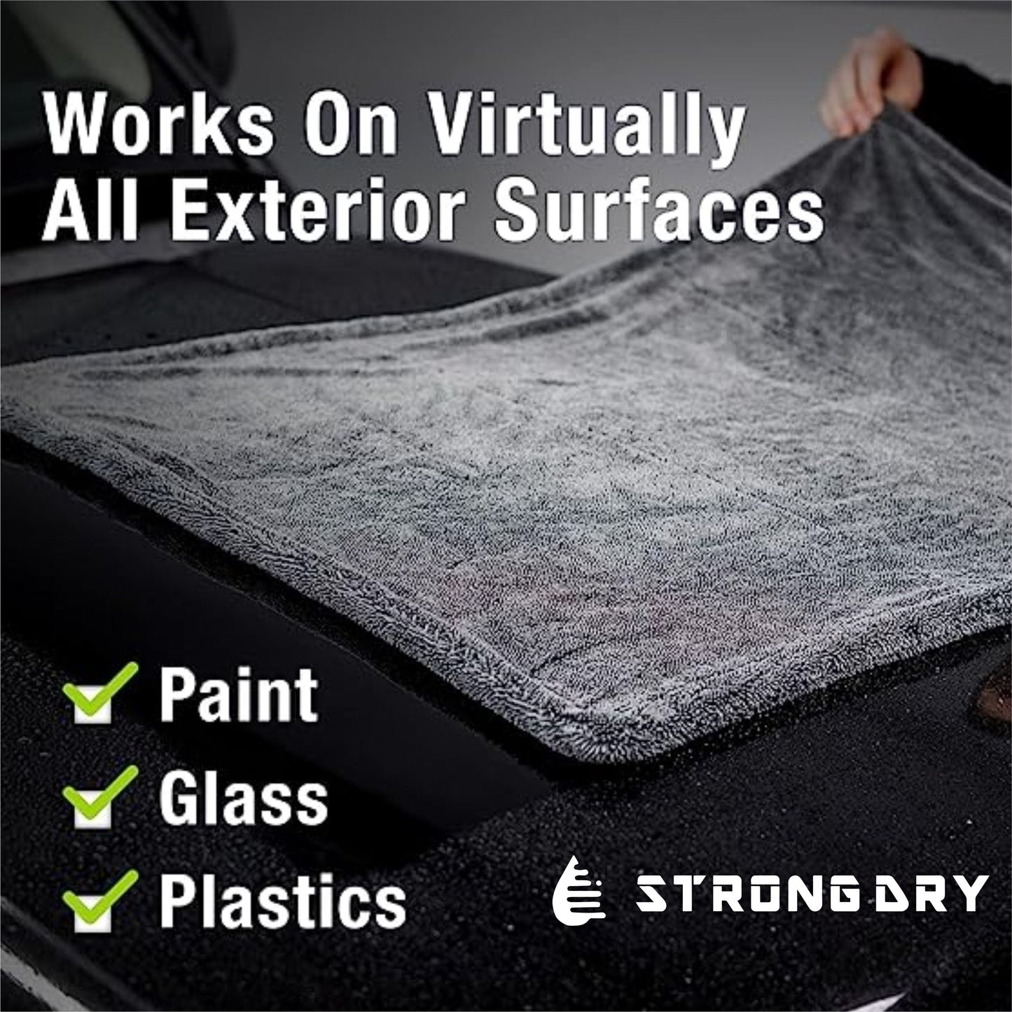1250 GSM Double Side Twisted Microfiber Cloth | Ultra Absorbent Car Drying Towel