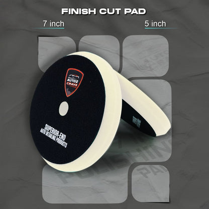 Autozcrave DA Polisher Foam Pad Combo – Heavy Cutting, Medium & Finishing Pads