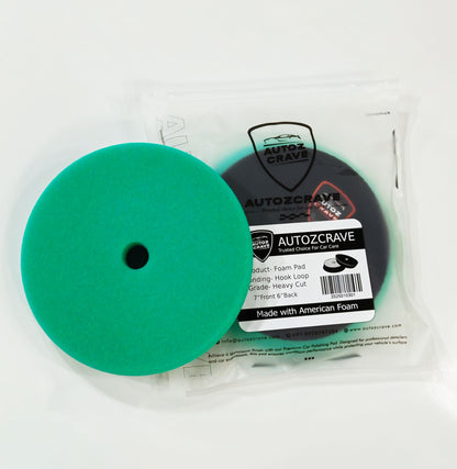 Autozcrave DA Polisher Foam Pad Combo – Heavy Cutting, Medium & Finishing Pads