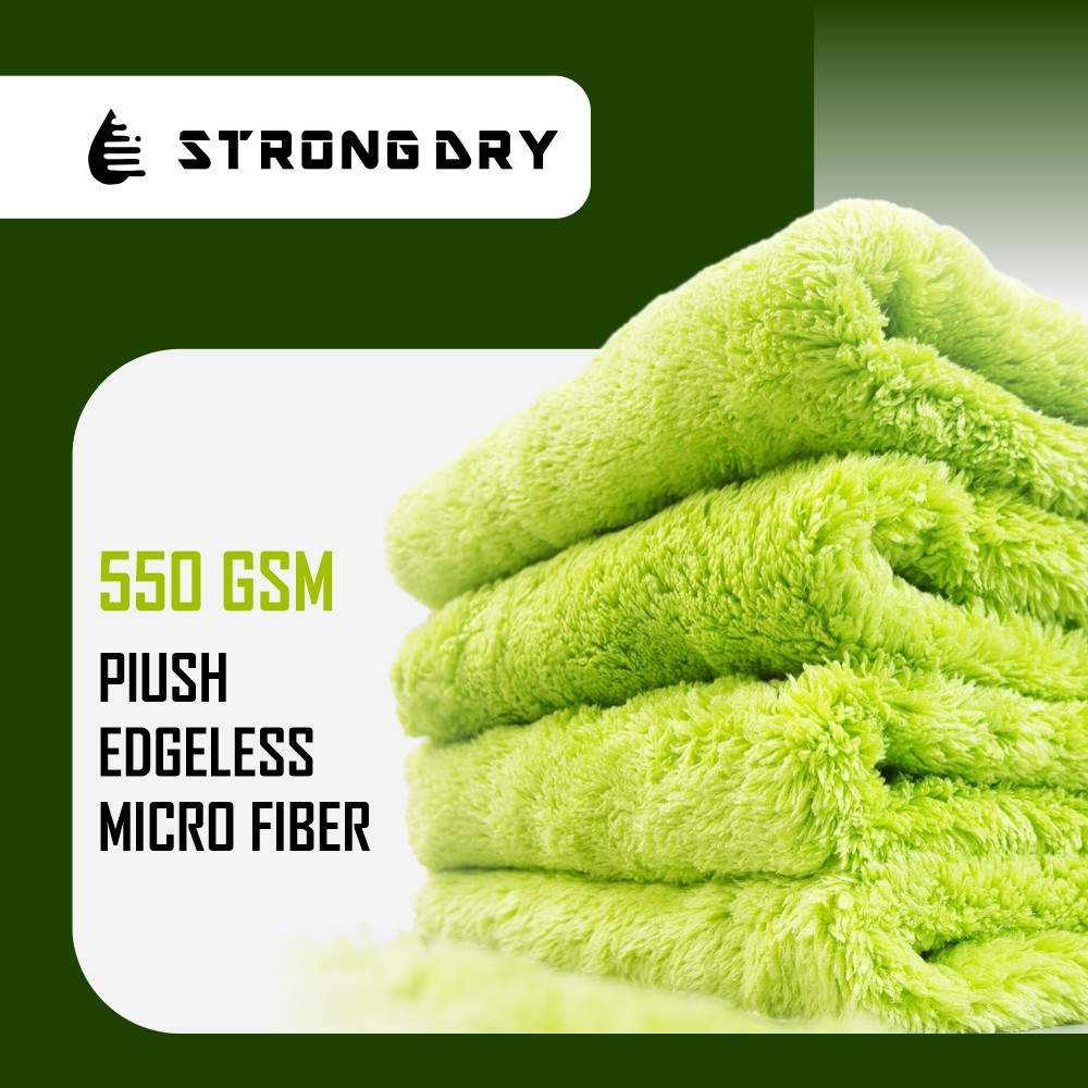 Strongdry Microfiber Towel Plush Edgeless 550GSM (40x40cm)