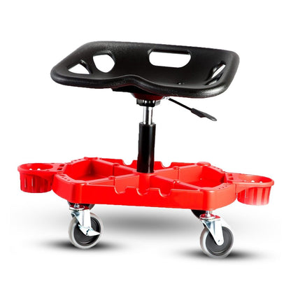 Hydraulic Detailing Stool – Adjustable Height | Bottle Holders | Storage Tray