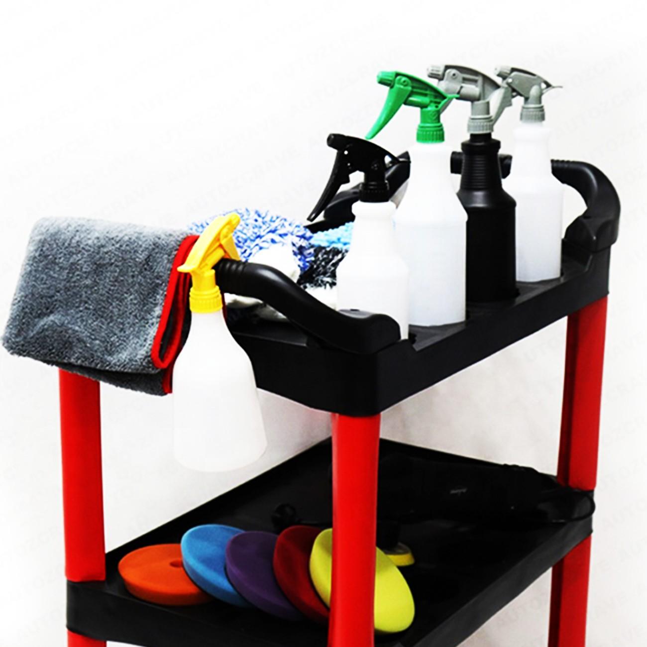 Detailing Trolley 2 Bucket Design | 360° Wheels | Organized & Mobile