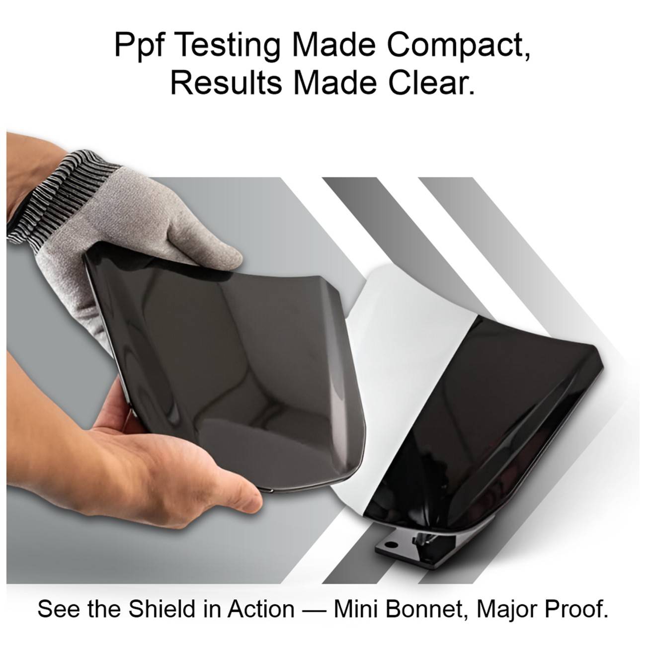 Black & White Car Bonnet Model – Dual-Color Metal Hood for Training & Display