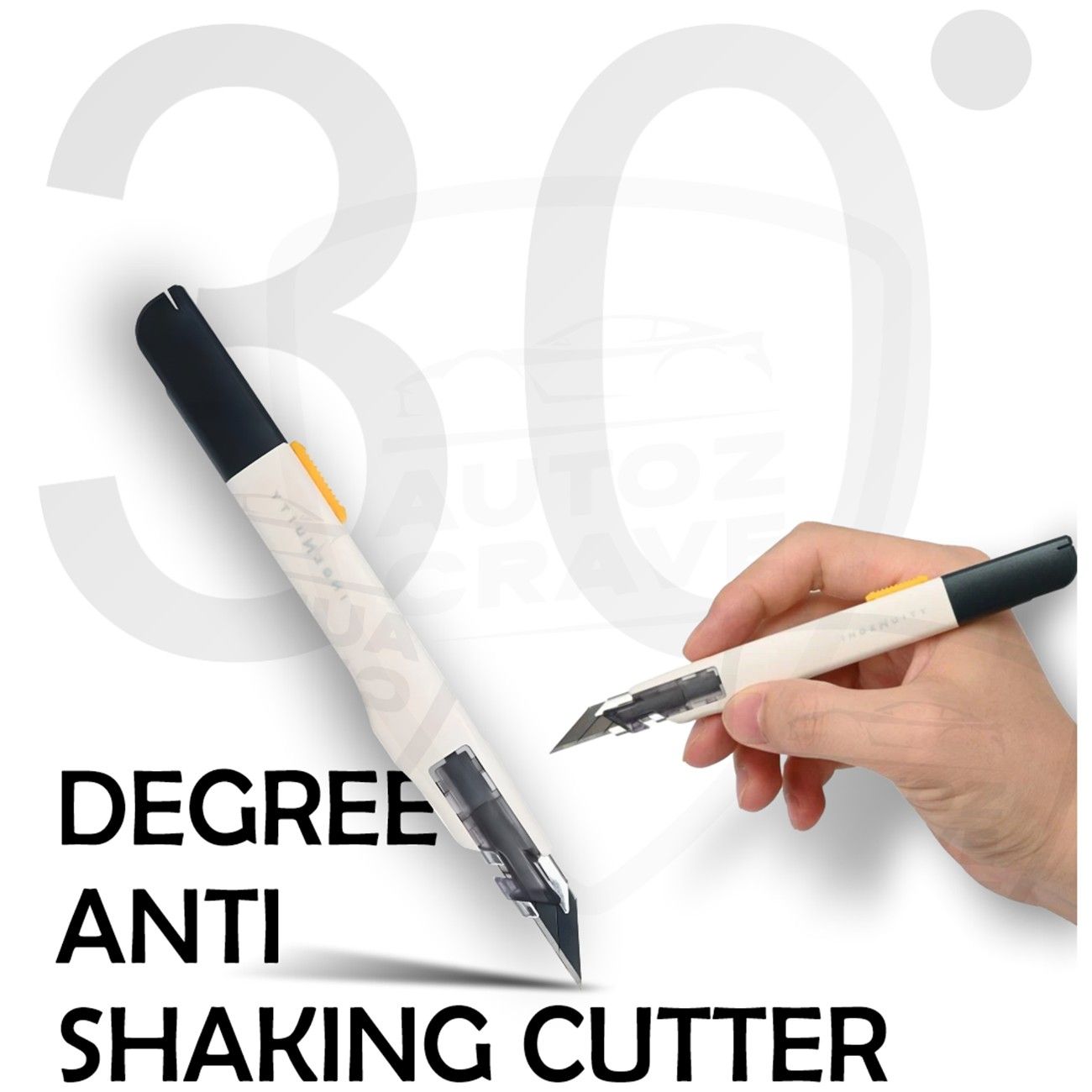 Autozcrave Anti Shaking Cutter 30° Precision Blade with Auto Lock & Smooth Glide