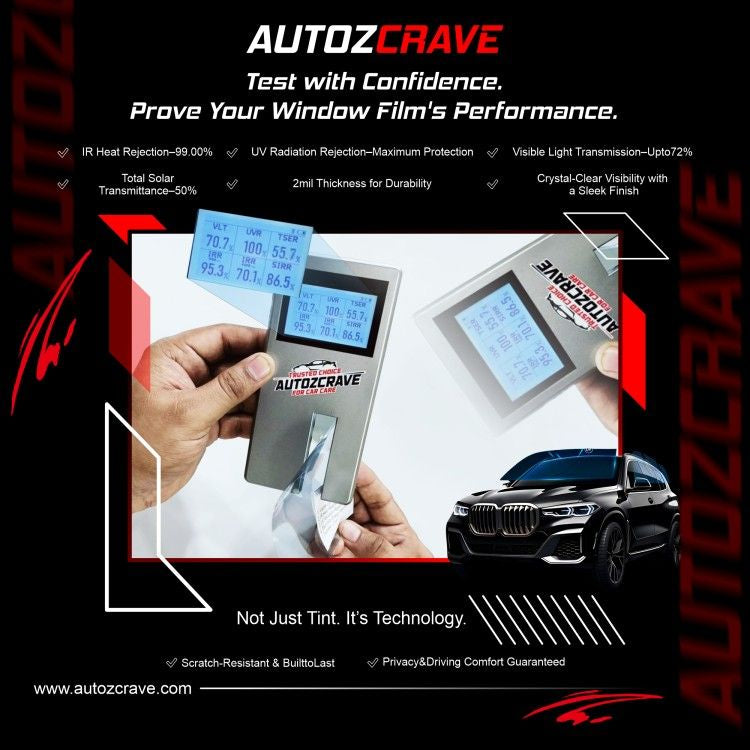 Autozcrave Spectra 70 Sun Control Window Film 99.99% UV Block | 65% VLT | Heat Rejection for Front & Back Windows