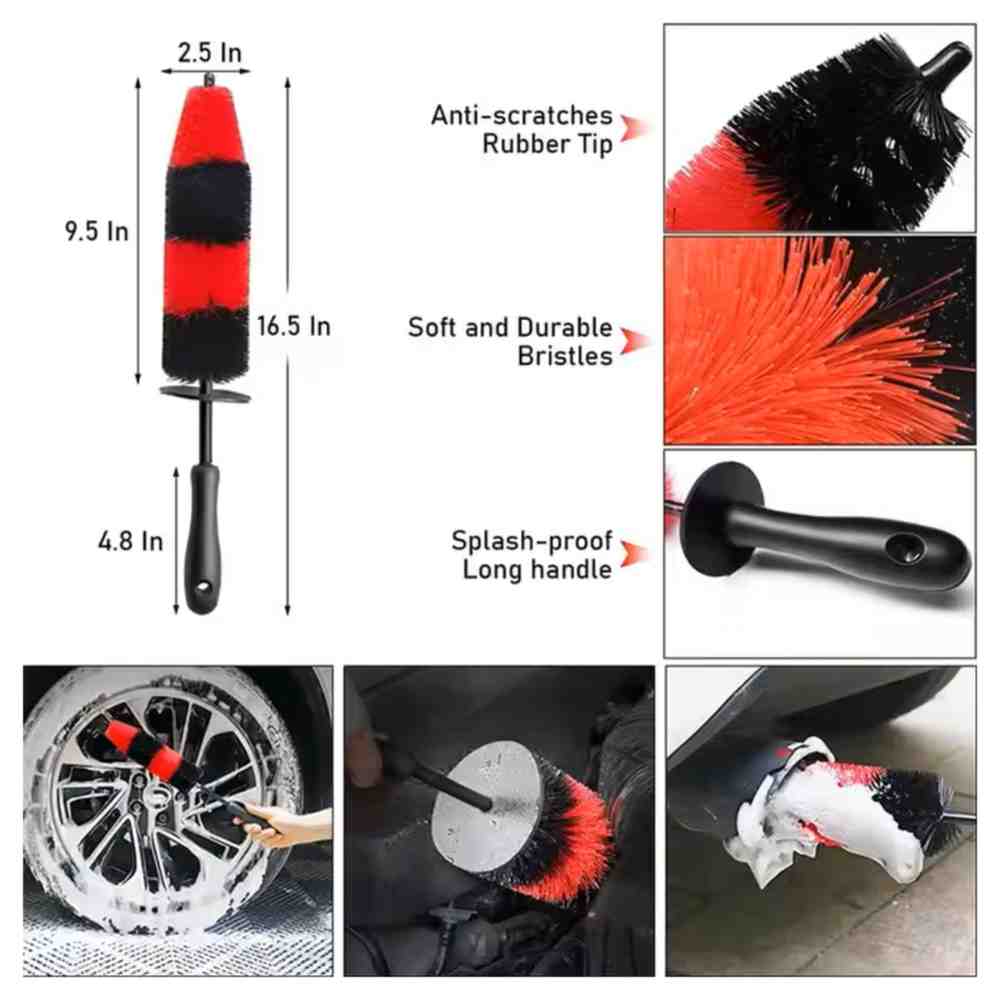 Alloy Wheel Cleaning Brush | Soft & Flexible for Scratch-Free Shine