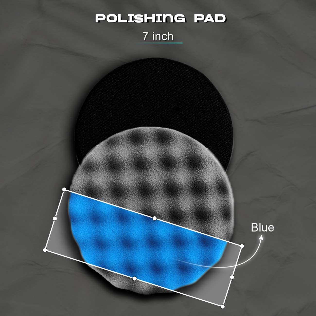 Autozcrave Waffle Foam Pad For Rotary Polisher 7" Back (175mm) | 7" Front (175mm)