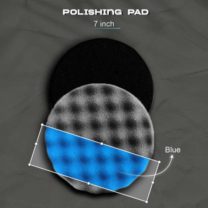 Autozcrave Waffle Foam Pad For Rotary Polisher 7" Back (175mm) | 7" Front (175mm)