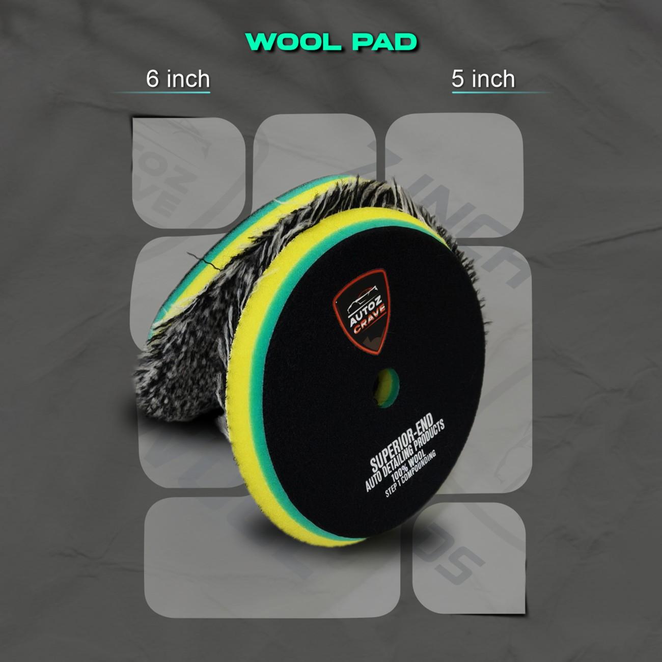 Autozcrave Long nap Wool Pad For DA Polisher ( Dual Form Tech )