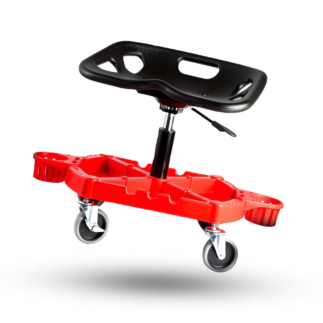 Hydraulic Detailing Stool – Adjustable Height | Bottle Holders | Storage Tray