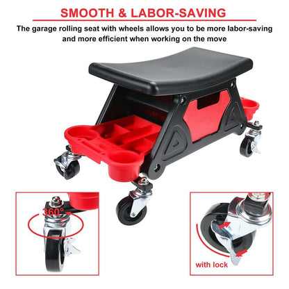 Detailing Stool 3rd Generation Non Slip Seat | Drawers | Wheels