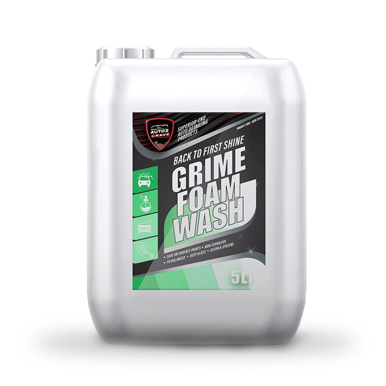 Autozcrave Grime Foam Wash – Thick Foam Car Shampoo for Deep Cleaning & Shine