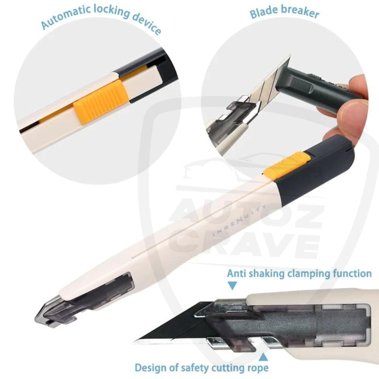 Autozcrave Anti Shaking Cutter 30° Precision Blade with Auto Lock & Smooth Glide