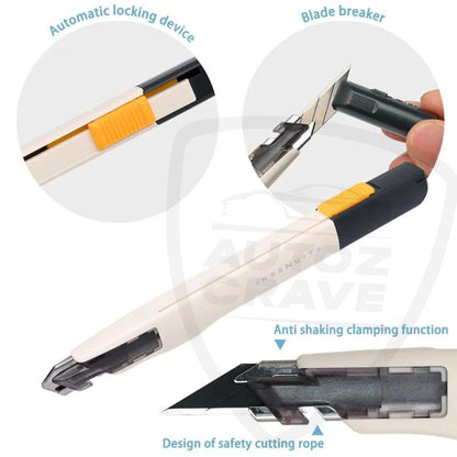 Autozcrave Anti Shaking Cutter 30° Precision Blade with Auto Lock & Smooth Glide
