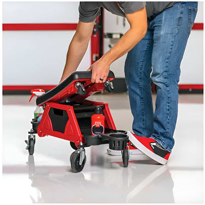 Detailing Stool 4th Generation Dual Trays | Storage Drawer | Detachable Seat