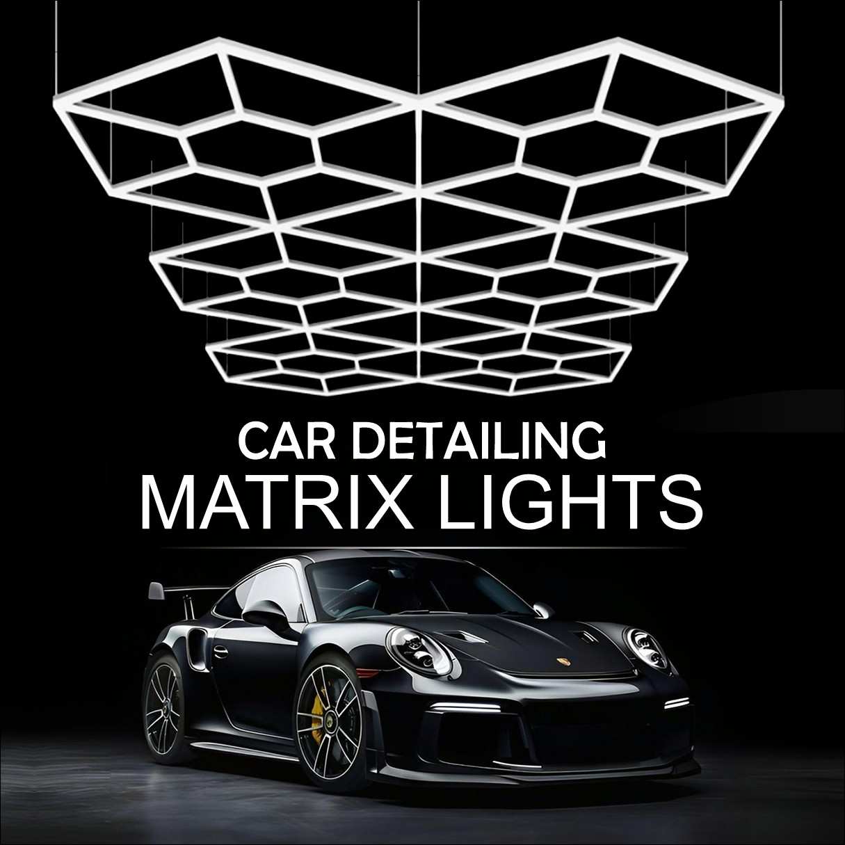 Autozcrave Car Detailing Studio Matrix Light 600W (104 LEDs, 9.2x16 ft) | Energy Efficient, Daylight-Mimicking Light for Accurate Paint Inspection