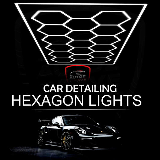 Autozcrave Car detailing Studio Light || Hexagon Pattern Light  for Car Detailing Studios (16x7.5 ft) |Anti-flicker for Shoots