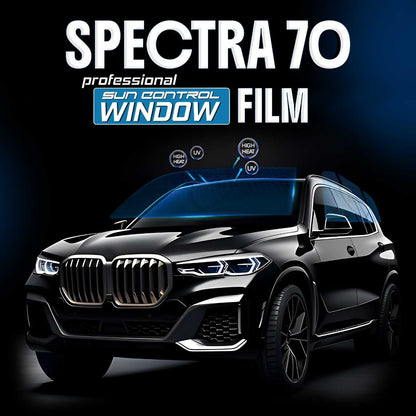 Autozcrave Spectra 70 Sun Control Window Film 99.99% UV Block | 65% VLT | Heat Rejection for Front & Back Windows
