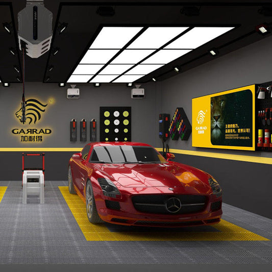 Autozcrave Car Detailing Studio Panel Light with 12 Side Projection Light | Power: 1800W High Intensity| Shadow-Free LED Light for Professional Detailing with MS Frame