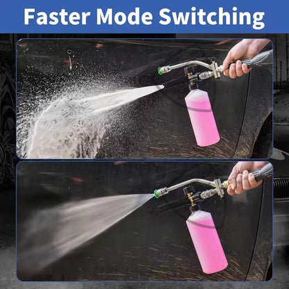 Foam Cannon Dual Connector Accessory | Pressure Washer Double Tip Lance with 5 Nozzle Tips