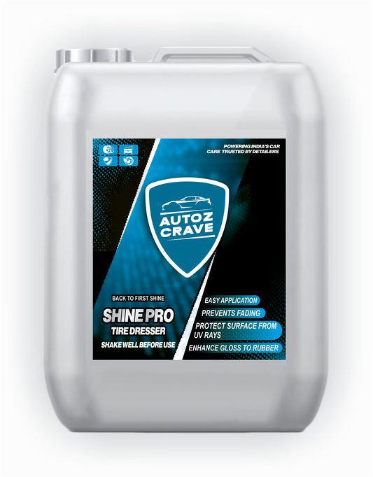Autozcrave Shine Pro Tyre Dresser – High Gloss Tyre Polish with Long-Lasting Protection