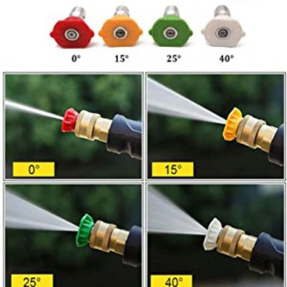 Autozcrave Multi Degree Nozzle for High Pressure Washer Gun ( Pack of 4 )