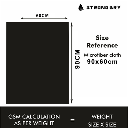 Strongdry Microfiber Towel Double Side Twisted 1250 GSM (90x60cm)